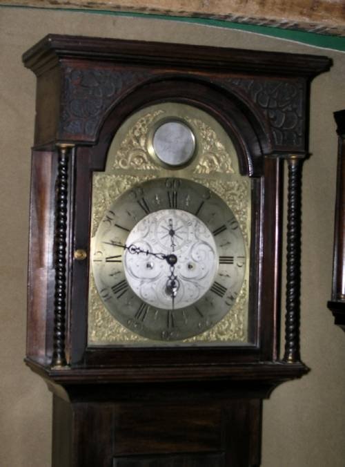 fig 1. 18th Cent Mahogany 8 Day Scottish Longcase Clock